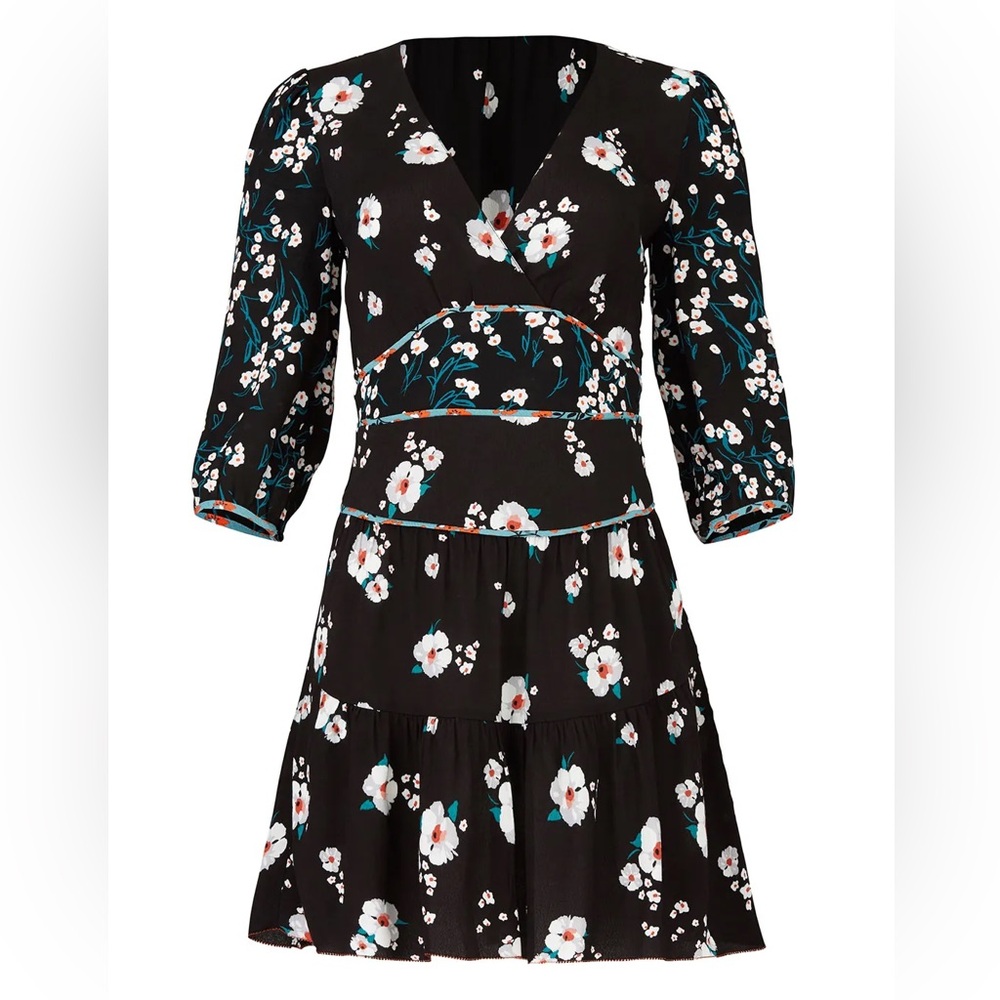 Ba&sh Belize Floral Black Dress